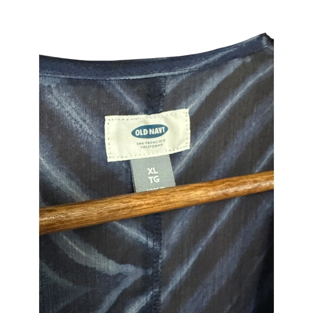 Old Navy Blue Diamond Print Swim Cover Up Tunic‎ Top Dress XL